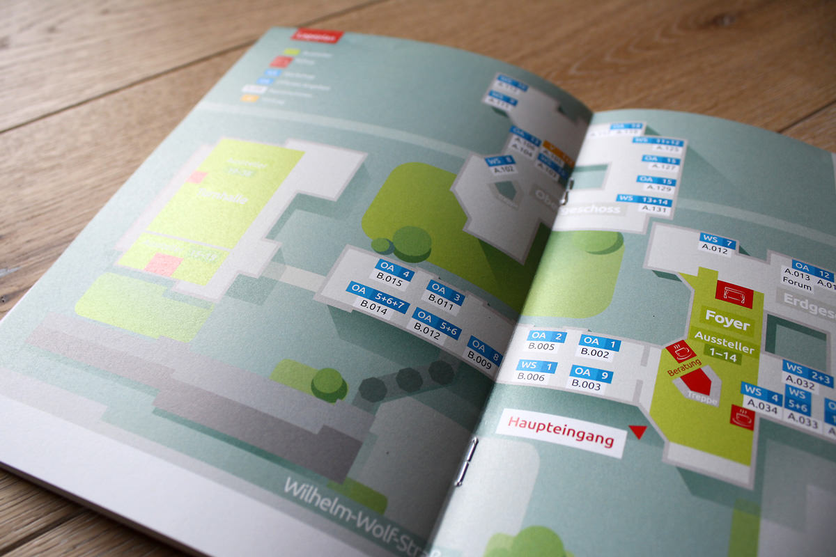 Design eines Magazins für Veranstaltung in Gütersloh, Lageplan