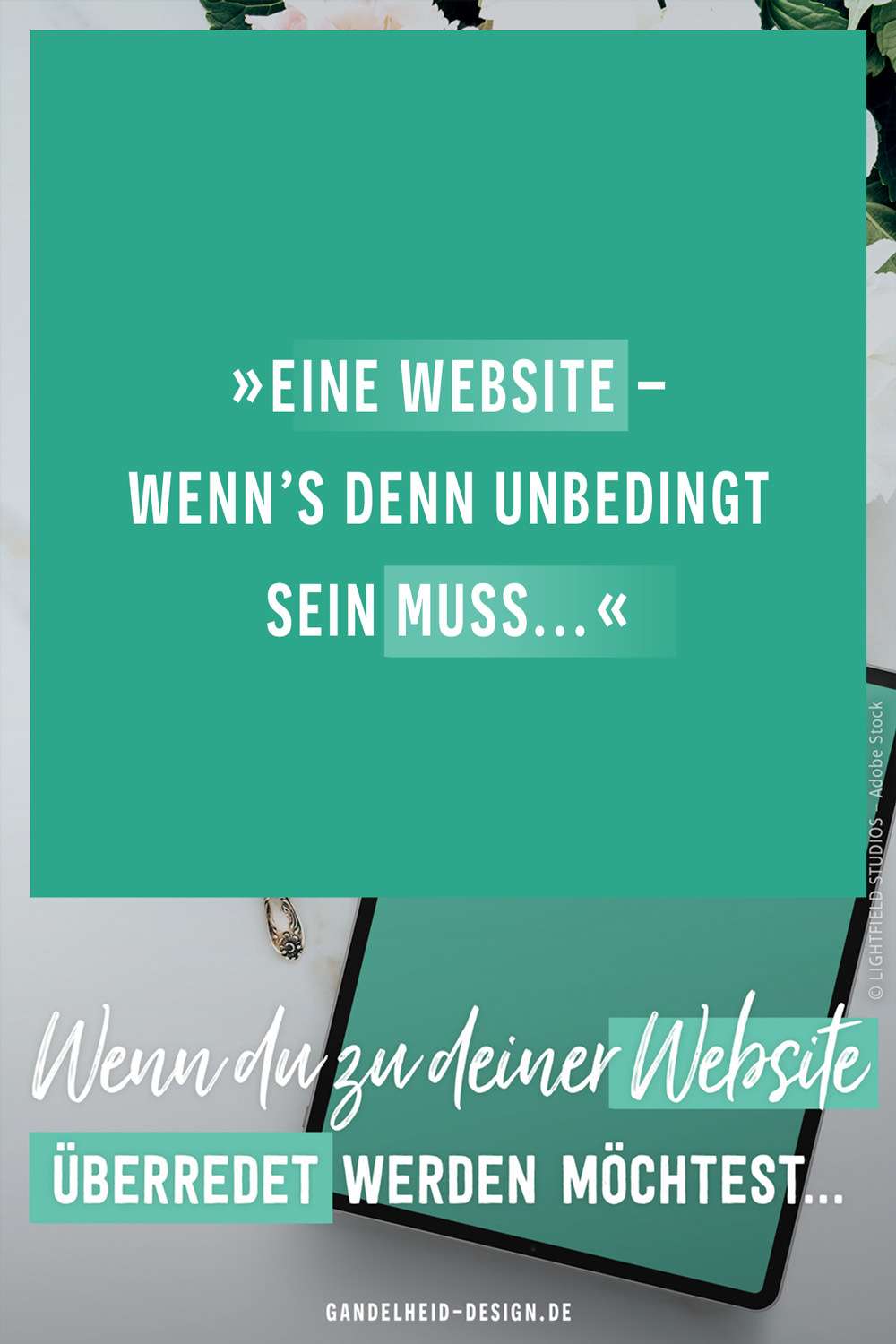 Eine Website – wenns denn unbedingt sein muss.