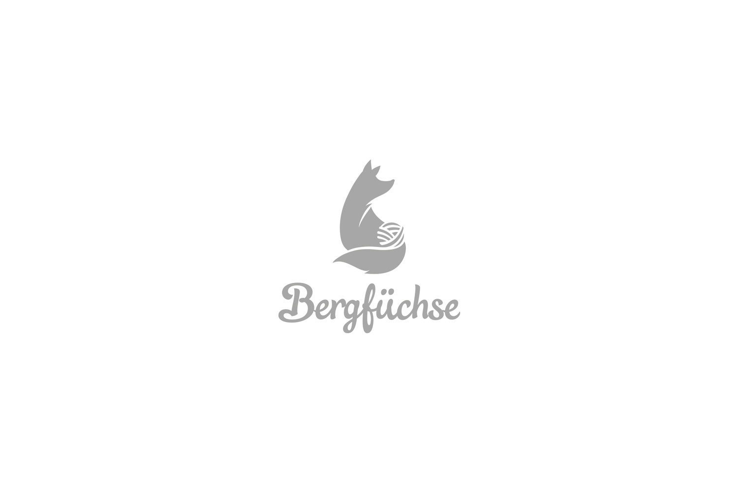 Logo Fuchs mit Wollknäul als reduziertes Zeichen
