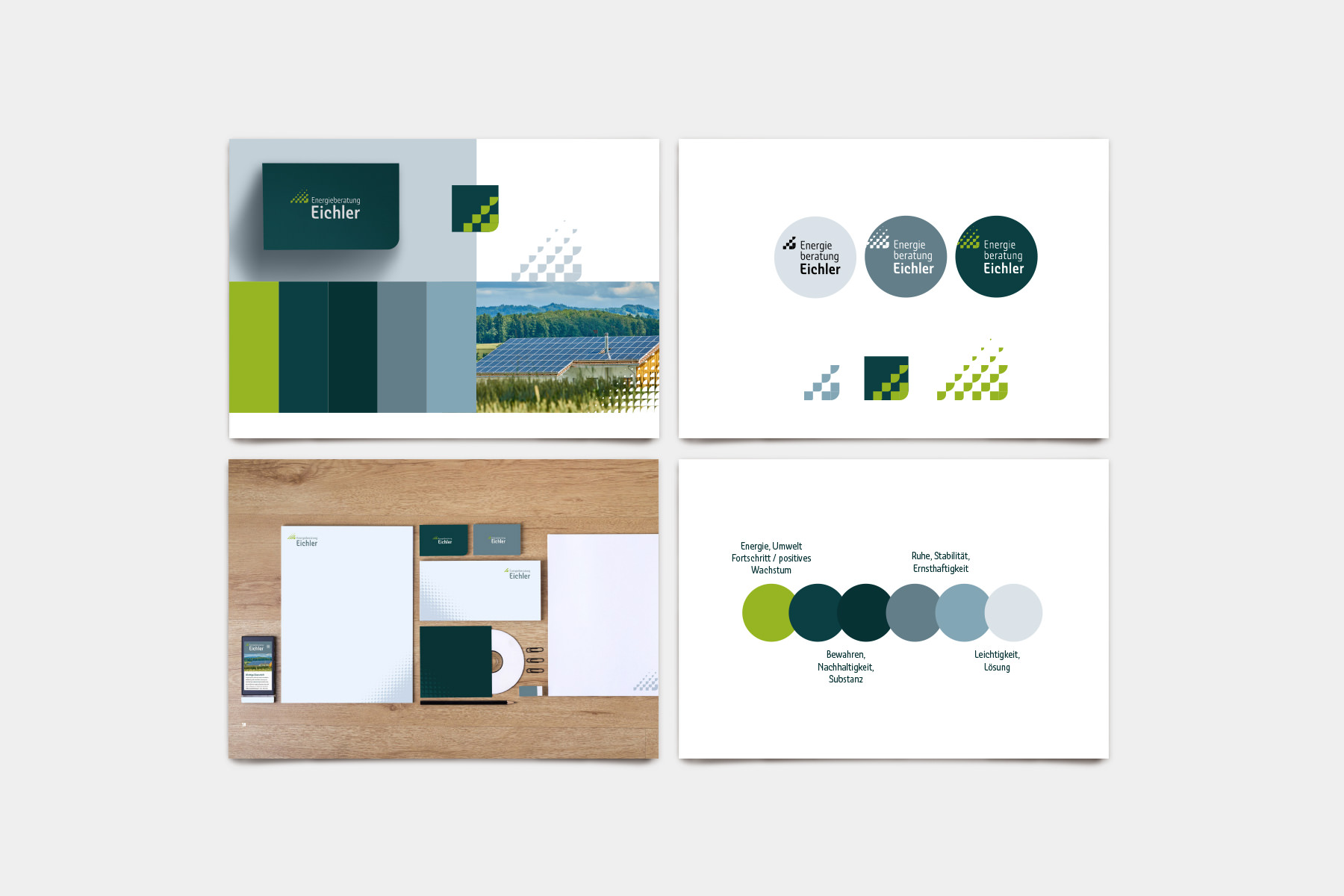Logo und visuelles Erscheinungsbild für Energieberater, Präsentation des Logo-Entwurfs und der Gestaltung