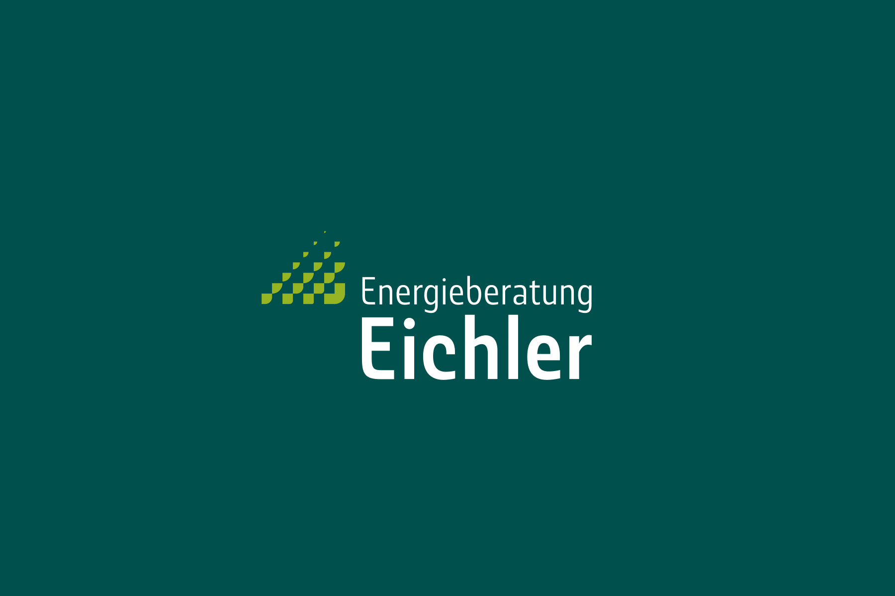 Logo und visuelles Erscheinungsbild für Energieberater, Logo mit Akzentfarbe auf dunklem Hintergrund