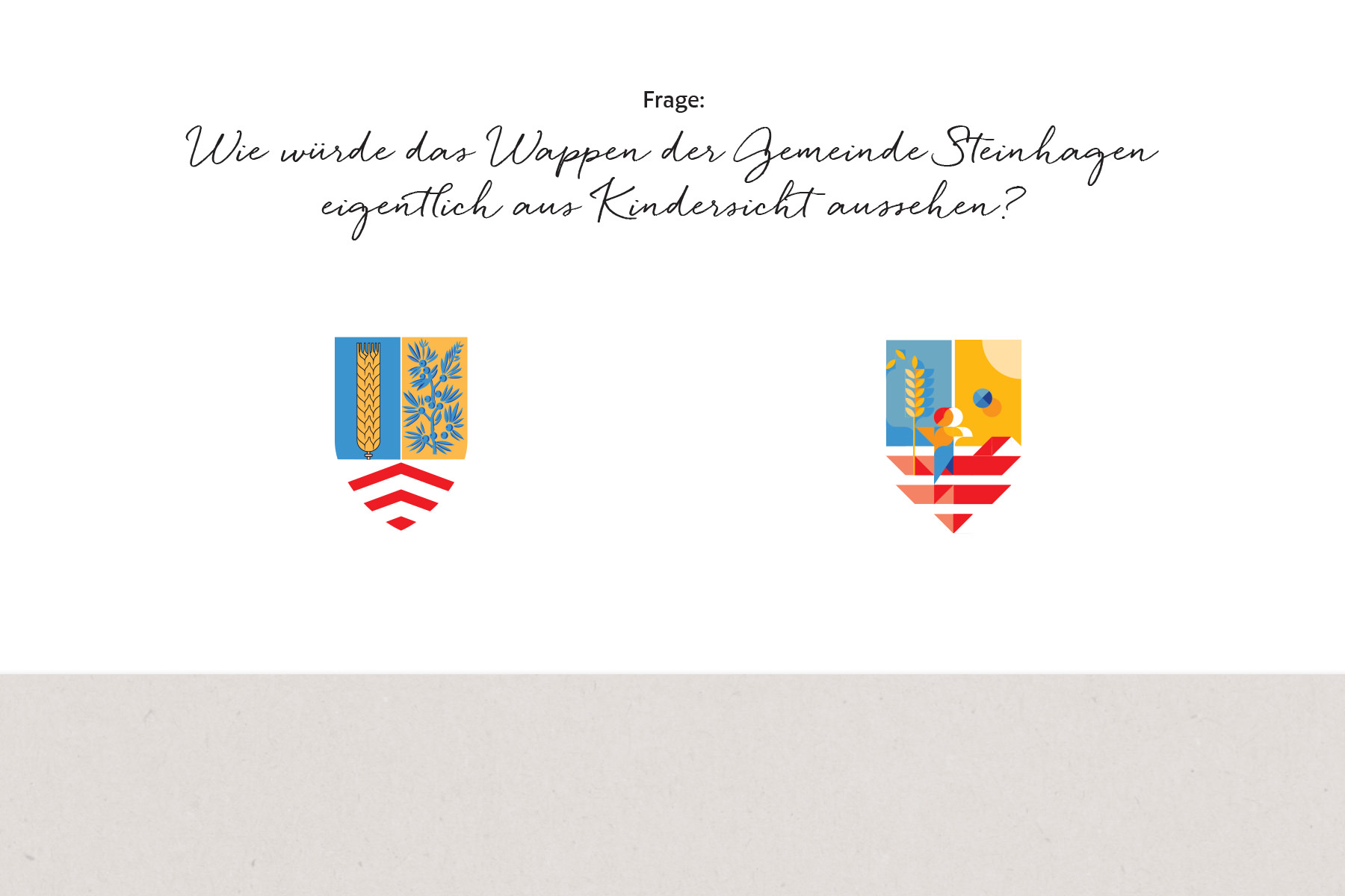 Logo Design, Prozess mit Wappen als Vorlage