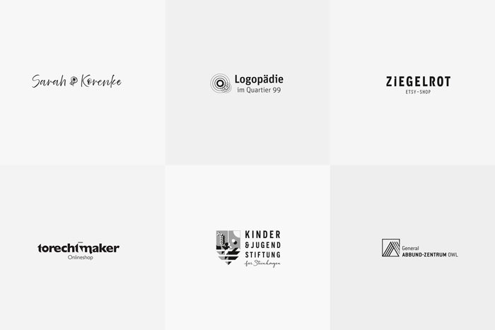 Logo-Sammlung von Wortmarken und Wort-Bildmarken